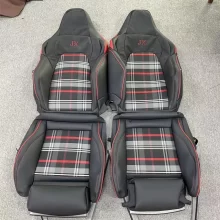 YLA Seat Cover Nappa Leather Material Full Set Universal Fit Luxury Car Seat Cover for Volkswagen GTI