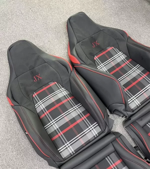 YLA Seat Cover Nappa Leather Material Full Set Universal Fit Luxury Car Seat Cover for Volkswagen GTI - Image 4