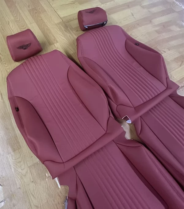 YLA High Quality Waterproof Universal Custom Car Seat Covers Four Seasons Leather Seat Cover for Bentley Flying Spur - Image 2