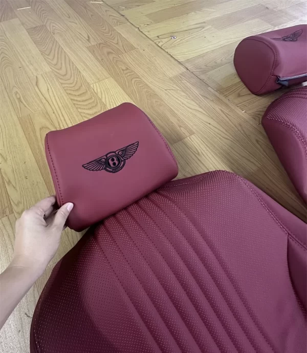 YLA High Quality Waterproof Universal Custom Car Seat Covers Four Seasons Leather Seat Cover for Bentley Flying Spur - Image 6