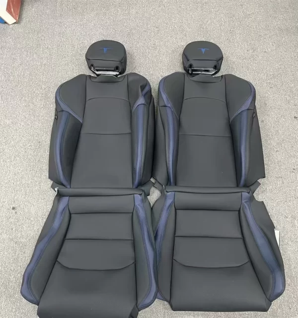 New Special Dermis Car Customized Luxury More 11 Colors Blue pink Full Leather Car Seat Cover for Tesla MODEL 3