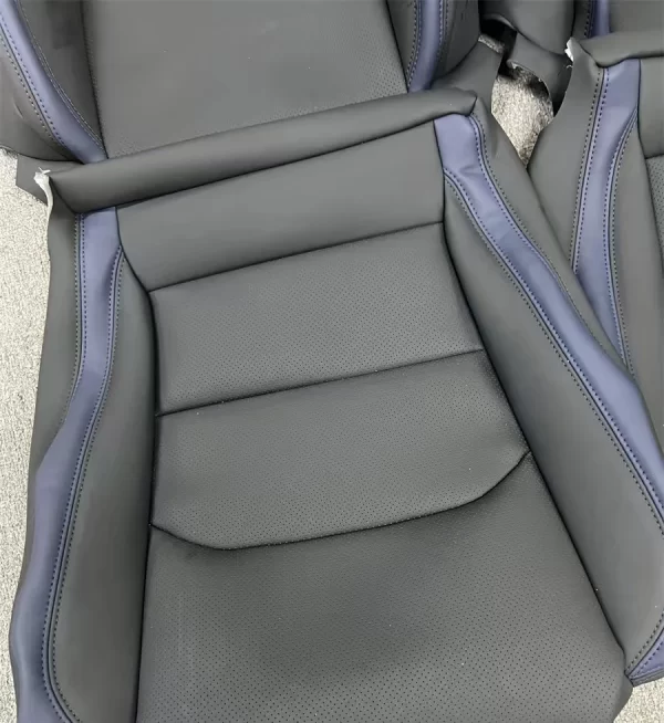 New Special Dermis Car Customized Luxury More 11 Colors Blue pink Full Leather Car Seat Cover for Tesla MODEL 3 - Image 5