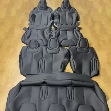 Full Surround Style Customized Interior Accessories for Tesla Model Y Pvc Car Seat Cover Nappa Leather Seats Protector