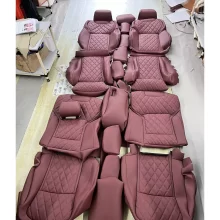 All-Season Orange PU Leather Car Seat Covers Universal Design All-Package Wear-Resistant Ventilation for BMW