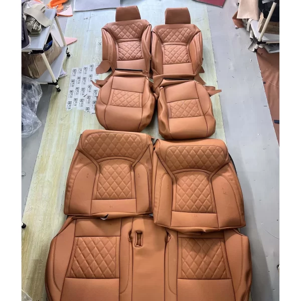 Black Custom Nappa Leather Full Replacement Car Seat Cover for bmw 520