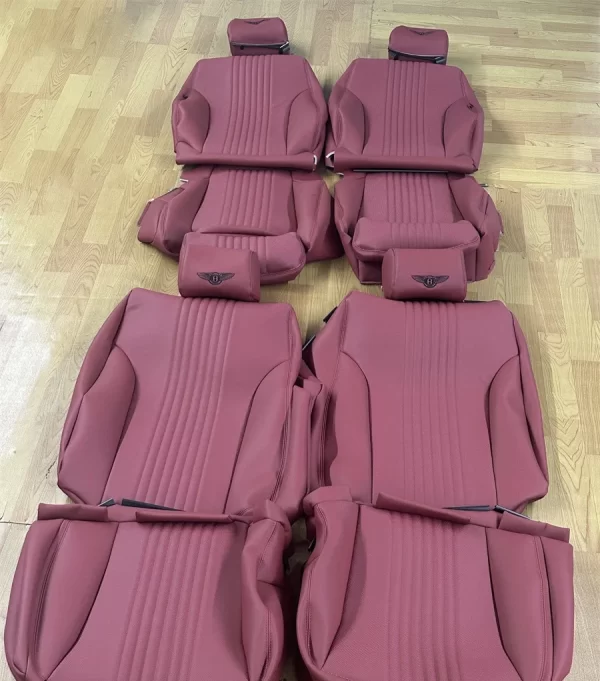 Custom Red Nappa Leather Full Replacement Car Seat Cover for Bentley Flying Spur