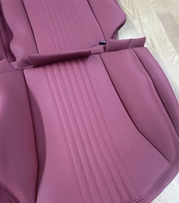 Custom Red Nappa Leather Full Replacement Car Seat Cover for Bentley Flying Spur - Image 4