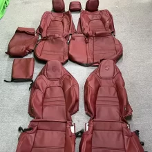 Fit Car Accessories Seat Covers Full Set Middle Perforated Genuine Leather Specific for Por sche Cayenne Macan Panamera
