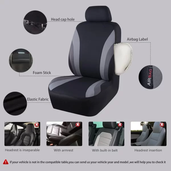 Breathable Luxury Custom Car Seat Covers Wholesale Full Set Leather Seat Cover Car Universal - Image 3