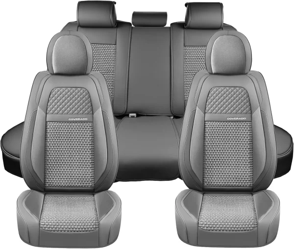 Wholesale Custom Breathable Waterproof Car Universal Full Set of Luxury Leather Car Seat Covers