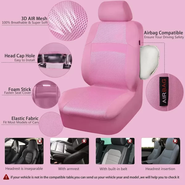 Universal Car Seat Cushion Headrest Covers Front Seat Back Cushion Car Interiors Seat Cover - Image 5