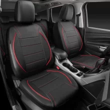 Universal Car Seat Kits Covers Durable Nappa Leather for 90% Sedan SUV 3D Solid Waist Set Include Front and Rear Cover