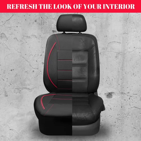 Universal Car Seat Kits Covers Durable Nappa Leather for 90% Sedan SUV 3D Solid Waist Set Include Front and Rear Cover - Image 6