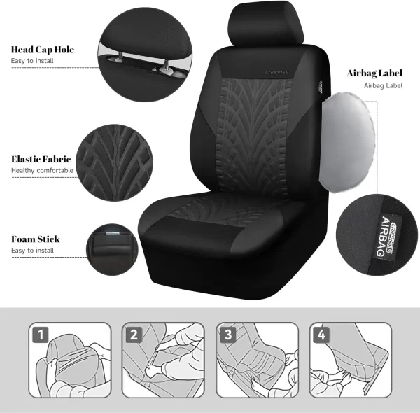 Car Seat Covers Leather Full Set Coverage Seats Cover Cushion Protector Auto Interior Accessories Universal Fit for Cars 5 Seats - Image 3