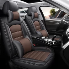 Universal Luxury Full Set 3D Leather Auto Seat Protector Car Seat Cover Universal Car Seat Covers 5 Pcs for Car Accessories