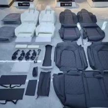 YLA Car Interior Accessory Audi A6 C7 Seat Upgrade S6 Seat Sponge Kit Front and Rear Leather Cover for audi A6