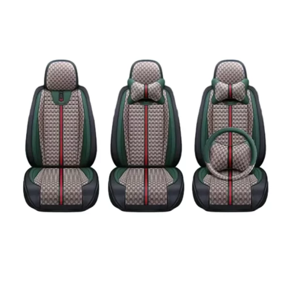 Universal New Leather Car Seat Cover Full Set with Protective Car Seat Cushion Cloth Front Accessories Feature Protection