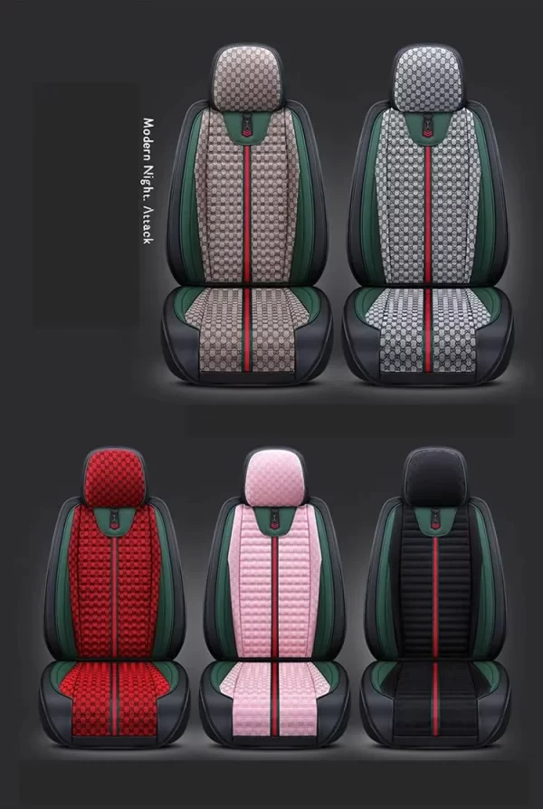 Car Seat Cover Waterproof Luxury Style Car Seat Covers Universal Leather Full Set Car Seat Covers - Image 2