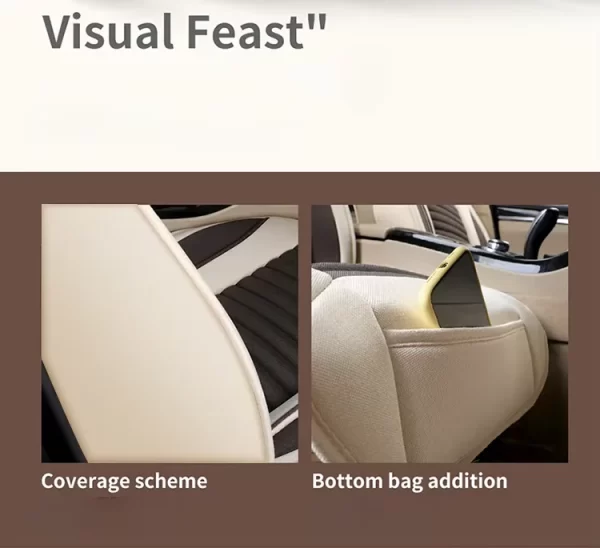 LCRTDS 3 Colour Track Detail Style Car Seat Covers Set Polyester Fabric Universal Fits Most Cars Covers Car Seat Protector - Image 2