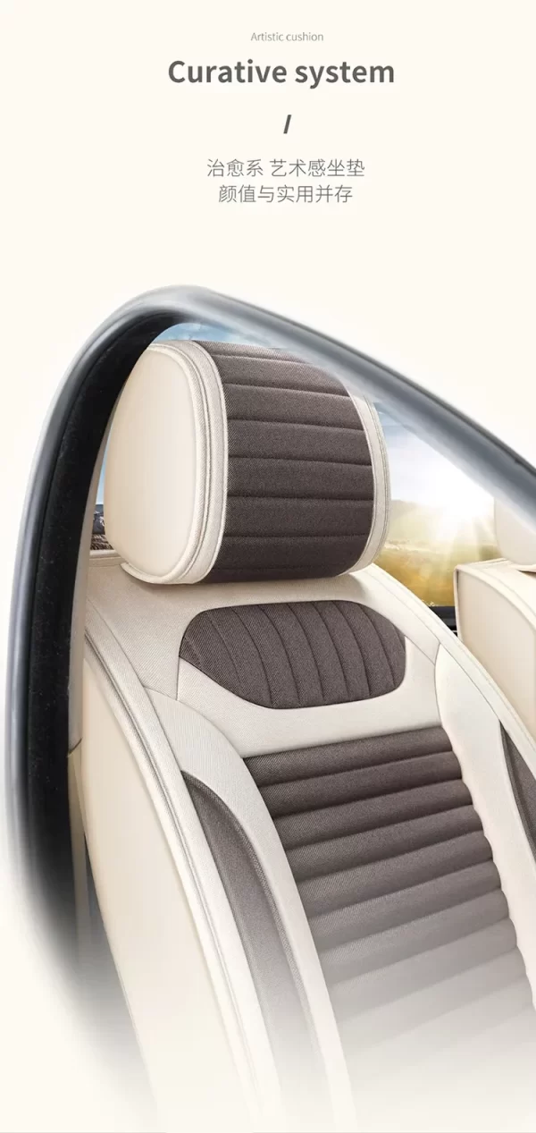 LCRTDS 3 Colour Track Detail Style Car Seat Covers Set Polyester Fabric Universal Fits Most Cars Covers Car Seat Protector - Image 6