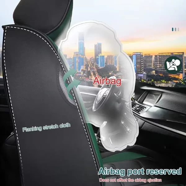 Luxury Full Set Sports-Style Car Seat Cover Waterproof Non-Slip Edge Car Seat Protectors Universal Leather Accessory - Image 2