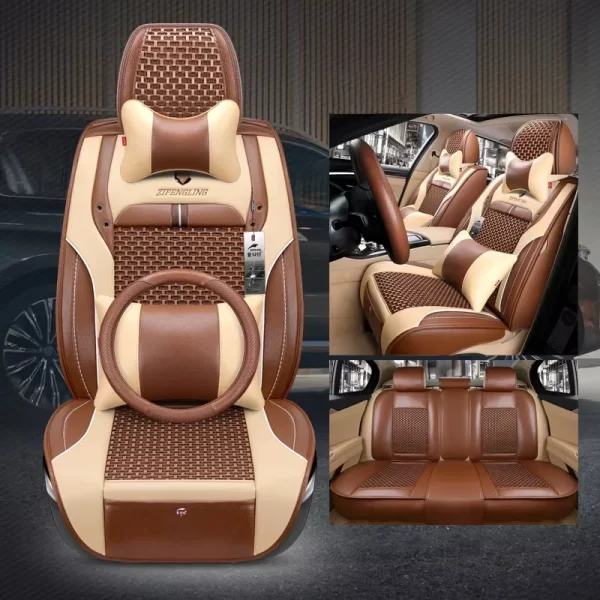2025 Universal Car Seat Protector Breathable Leather Cover for Front Set Cushion Accessory - Image 3