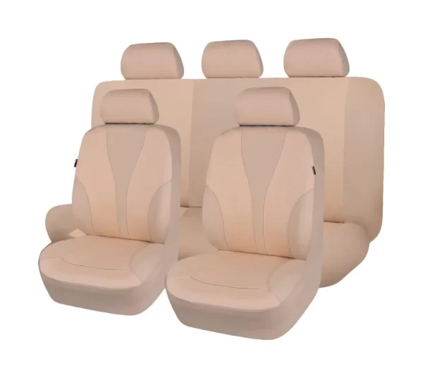 Manufacturer High Quality Durable Nappa Interior Accessory Universal Sport Five Seater Napa Leather Car Seat Cover Full Set