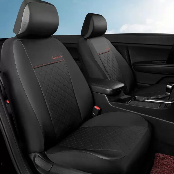 Hot Selling Cool Full-package Luxury Car Seat Cushions Universal PU Leather Seat Covers Black Napa Leather - Image 5