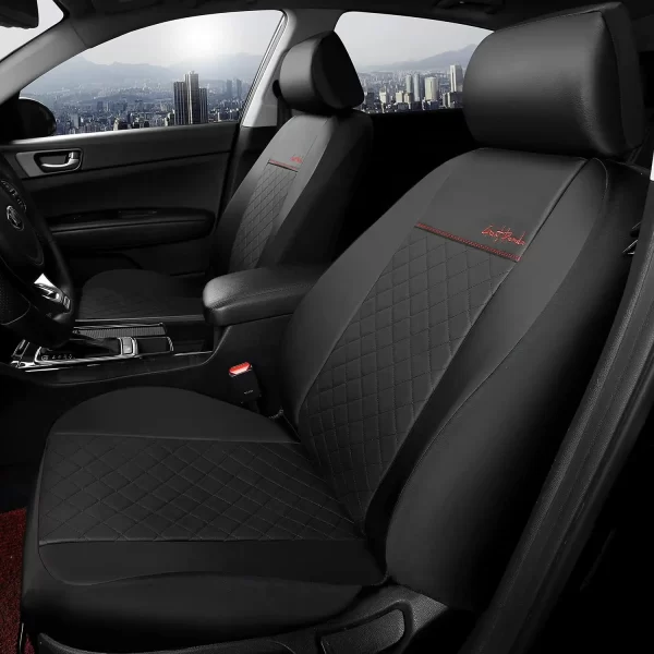 Hot Selling Cool Full-package Luxury Car Seat Cushions Universal PU Leather Seat Covers Black Napa Leather - Image 6