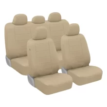 Universal Car Seat Cushion Cover Front Rear Cushions Full Set Sports Design Four Seasons Needlework PU Leather