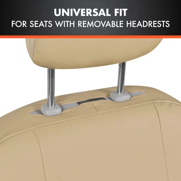 Universal Car Seat Cushion Cover Front Rear Cushions Full Set Sports Design Four Seasons Needlework PU Leather - Image 2
