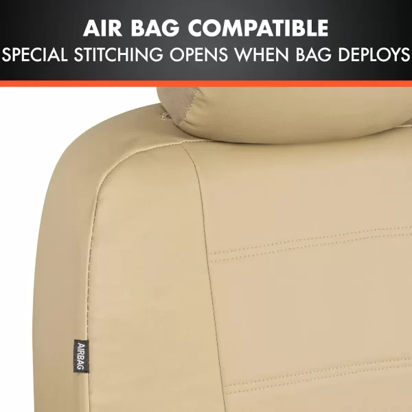 Universal Car Seat Cushion Cover Front Rear Cushions Full Set Sports Design Four Seasons Needlework PU Leather - Image 3