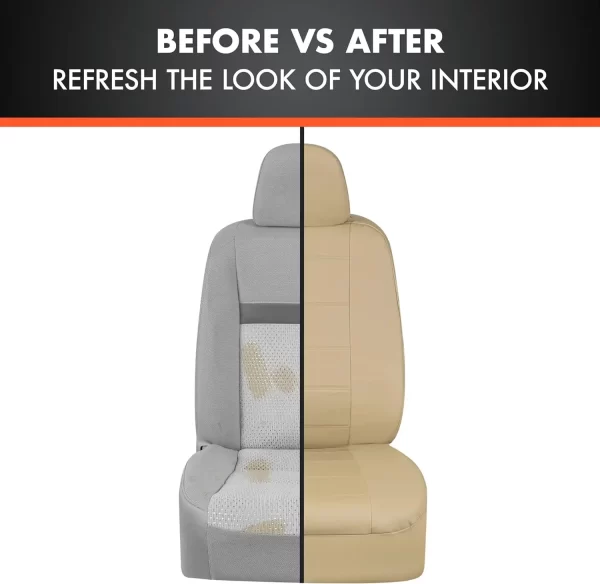 Universal Car Seat Cushion Cover Front Rear Cushions Full Set Sports Design Four Seasons Needlework PU Leather - Image 4