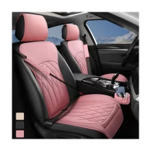 9D Waterproof Universal Car Seat Cushions PU Leather Wear Resistant Luxury Car Seat Covers
