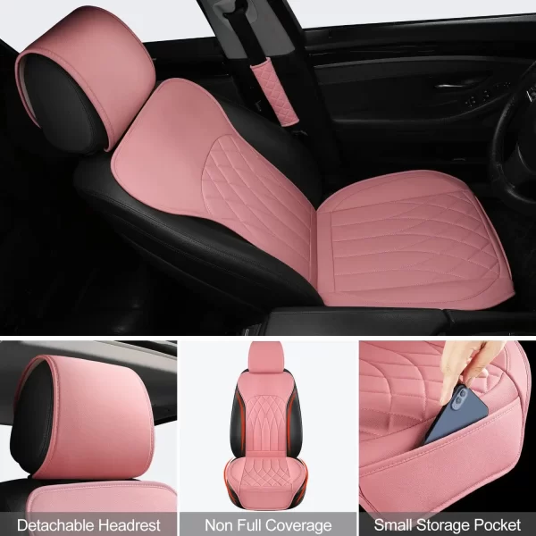 9D Waterproof Universal Car Seat Cushions PU Leather Wear Resistant Luxury Car Seat Covers - Image 4