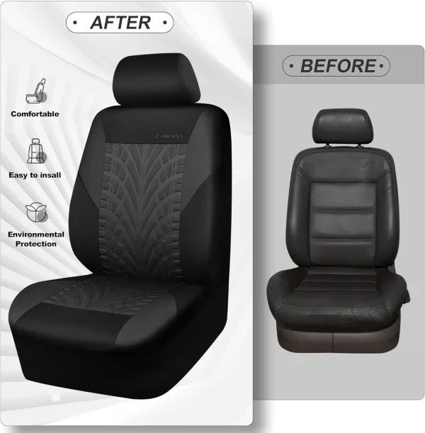 Universal Fit Waterproof Car Seat Cover Non-Slip Bucket Seat Dog Kid Protector Save Your Leather Cloth Seats - Image 2