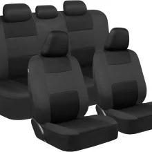 Universal Classic Car Seat Covers Set With 3D Printing, Waterproof and Scratch-Resistant, Fits Most Five-Seater Car