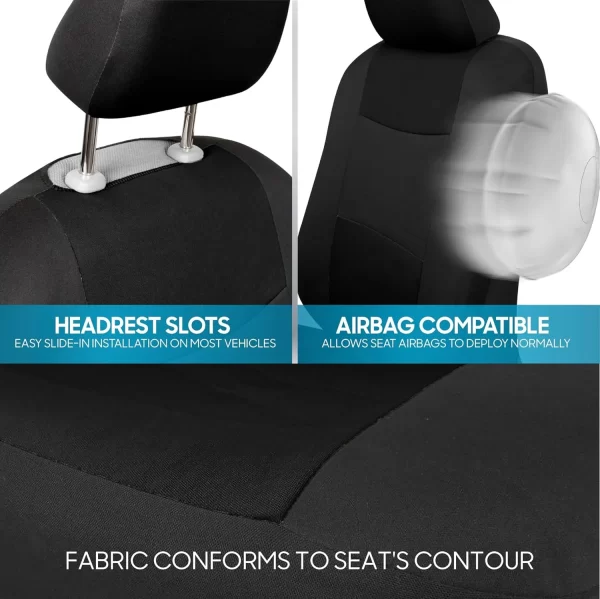 Universal Classic Car Seat Covers Set With 3D Printing, Waterproof and Scratch-Resistant, Fits Most Five-Seater Car - Image 3