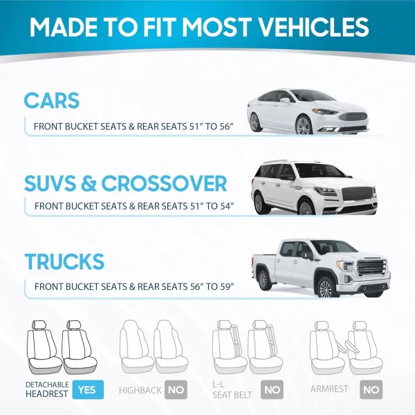 Universal Classic Car Seat Covers Set With 3D Printing, Waterproof and Scratch-Resistant, Fits Most Five-Seater Car - Image 4