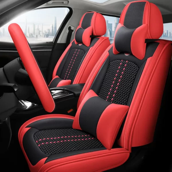 Wholesale Full Set Waterproof PU Leather Custom Car Seat Covers Universal Luxury Car Seat for Cars - Image 5