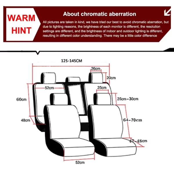 Universal PU Leather Car Seat Covers Suitable Full Cover Fit Five Seats Cars - Image 5