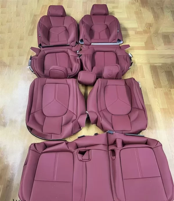 Custom High-end Genuine Nappa Leather Car Seat Covers for Porsche Macan