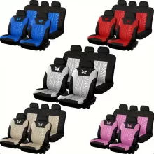 Hot Sale Aliexpress Amazon Ebay Auto 5 Seats Cover Luxury Waterproof Universal  Polyester Car Seat Covers
