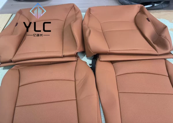Single Front Wholesale Luxury Waterproof Leather 3D Red Black Gray Brown Car Seat Cover in Stock - Image 2