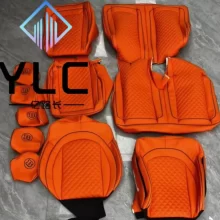 Waterproof Nappa Leather Custom Car Seat Covers Full Set Universal Luxury Car Seat Cushions 5 Pcs for Cars