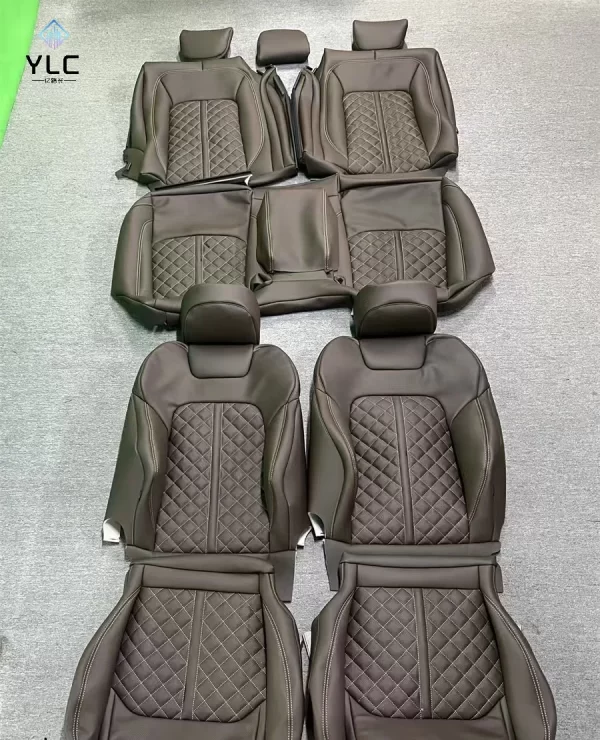 Customized Full Set Breathable Leather Car Seat Covers Universal Fit for Audi Car Seat Protector Cover - Image 3