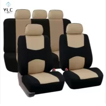 Car Seat Covers Full Cover Universal Hot Stamp Breathable Rear Bench Split Polyester Fabric