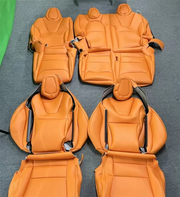YLA Factory Whole Full Set Seat Protector Car Interior Accessories Leather Custom Car Seat Covers Wellfit for Tesla