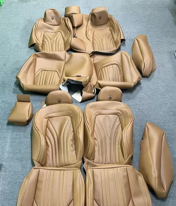 YLA Factory Customized Wholesale Luxury Fashion Car Interior Accessories Comfortable Leather Car Seat Covers for Maserati - Image 6
