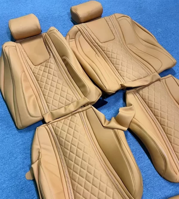 YLA Customized Luxury Leather Car Seats Cover Full Set Waterproof Universal Auto Seat Covers 100%Tested Seat Protector - Image 2